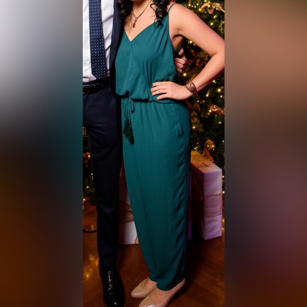 J. Crew jade/emerald jumpsuit